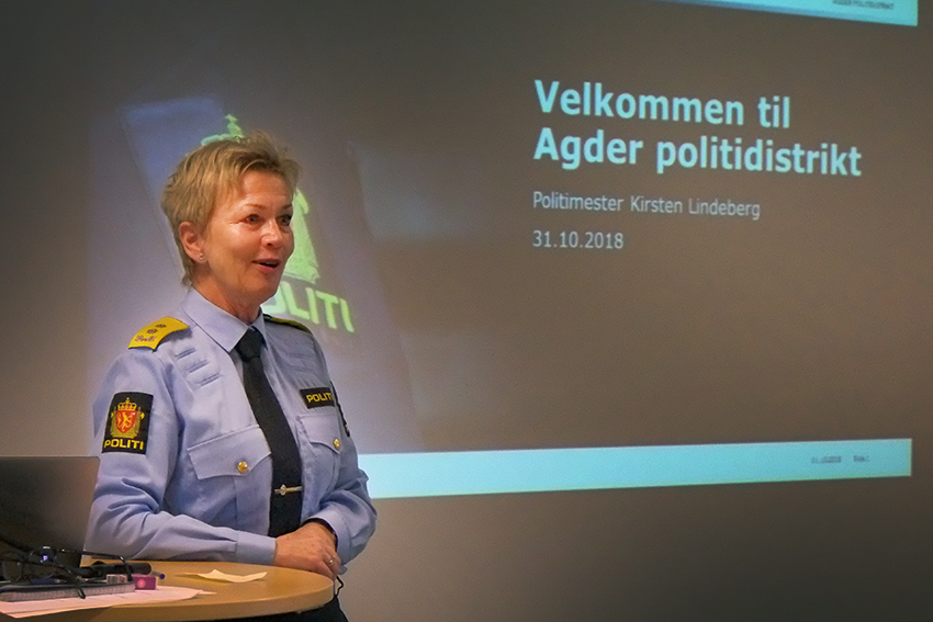 Politimester Kirsten Lindeberg orienterer