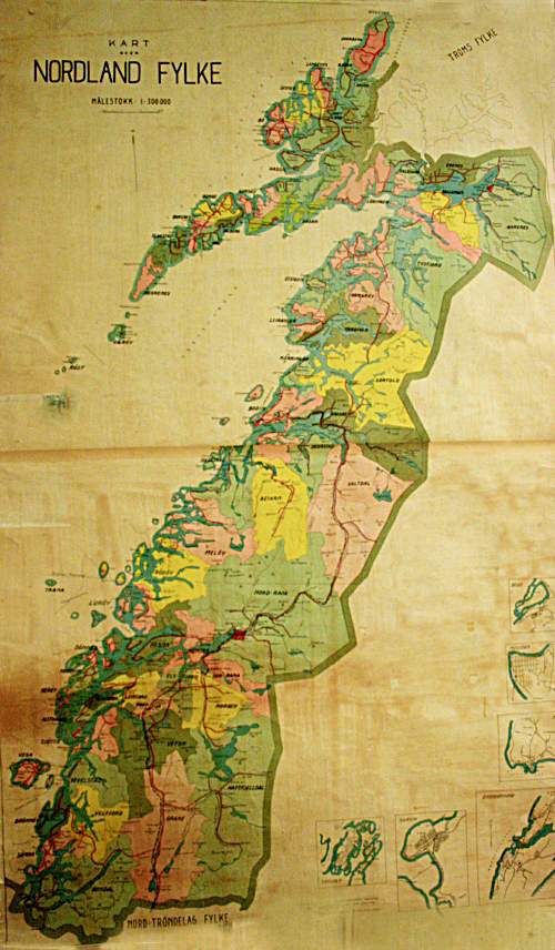 Gammelt kart over Nordland